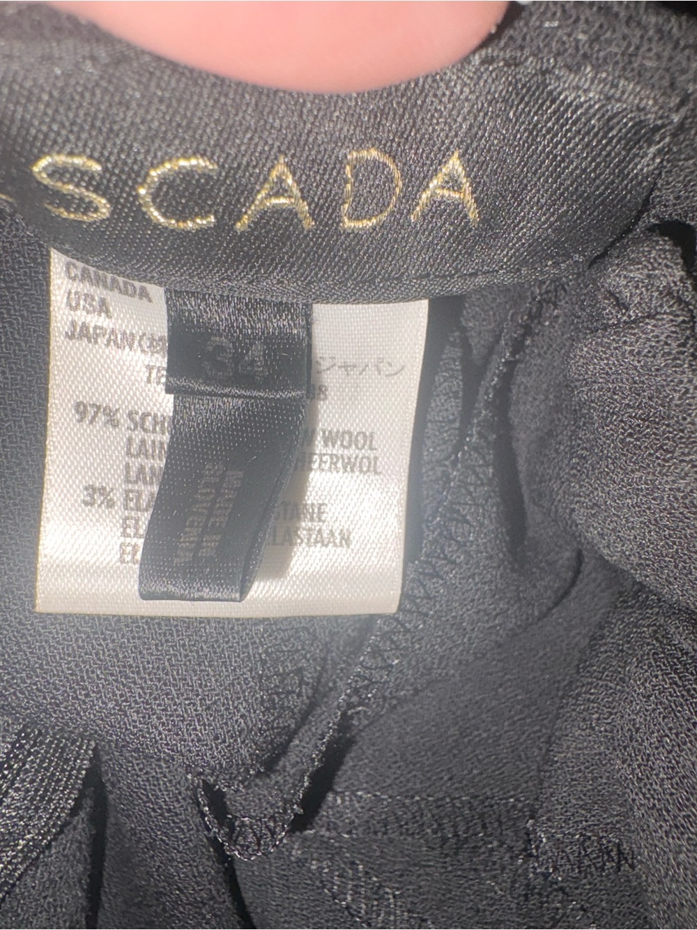 ESCADA Vintage Couture Black Open-Back Button Pant Suit Rare Statement Runway - Picture 13 of 16